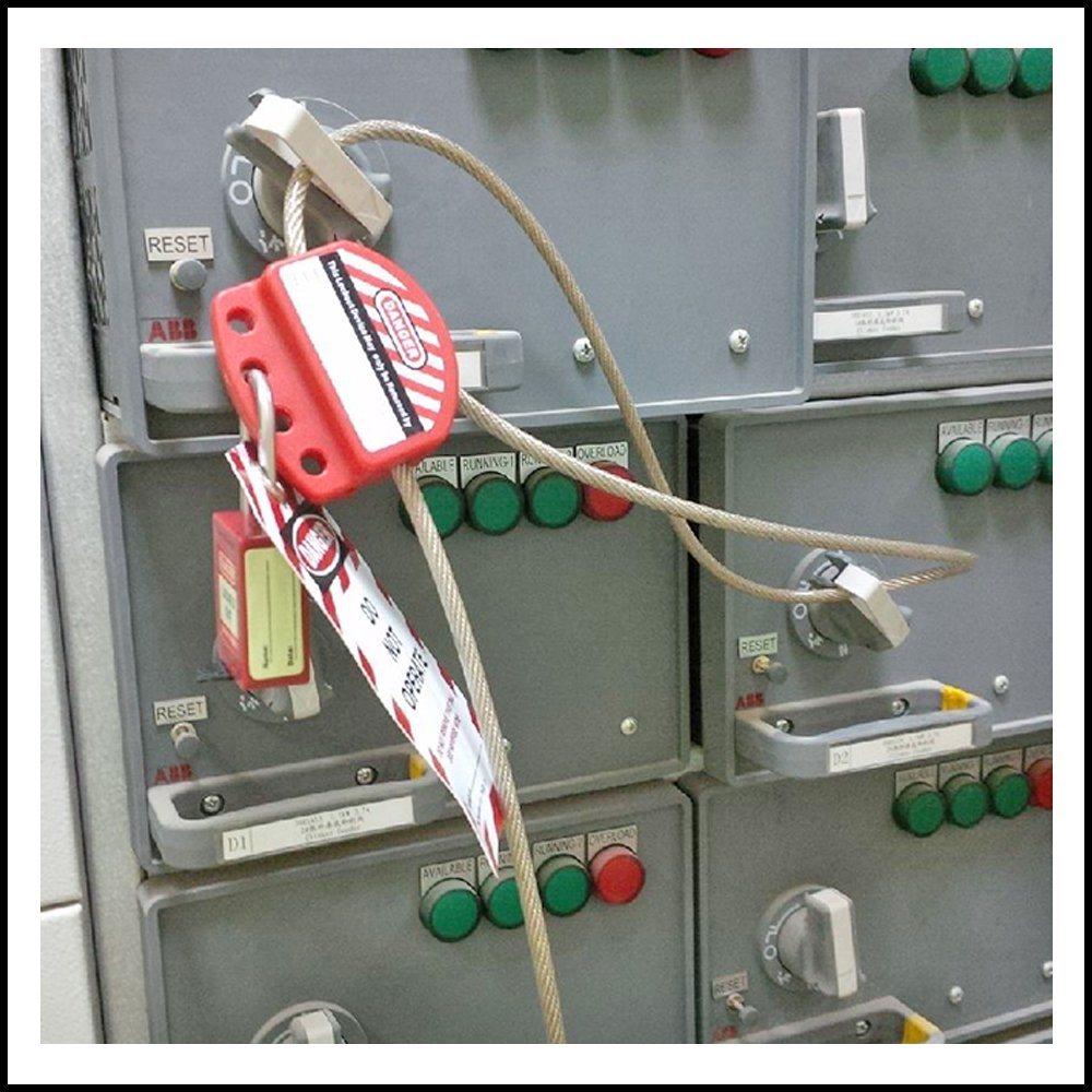 CABLE LOCKOUTS, ADJUSTABLE WITH STAINLESS STEEL PVC COATED CABLE - Image 4