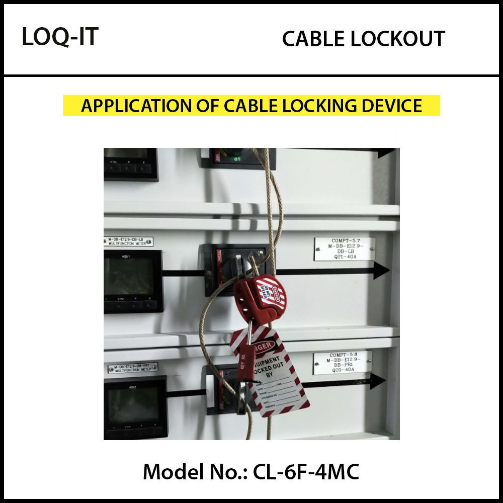 CABLE LOCKOUTS, ADJUSTABLE WITH STAINLESS STEEL PVC COATED CABLE - Image 3