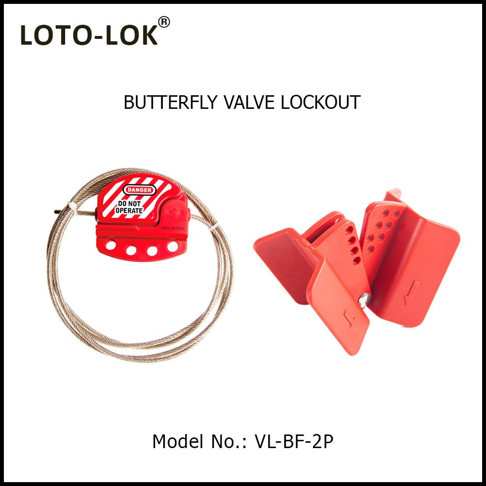 BUTTERFLY VALVE LOCKOUT + CABLE LOCKOUT, VLBF2P LOTO SAFETY PRODUCTS