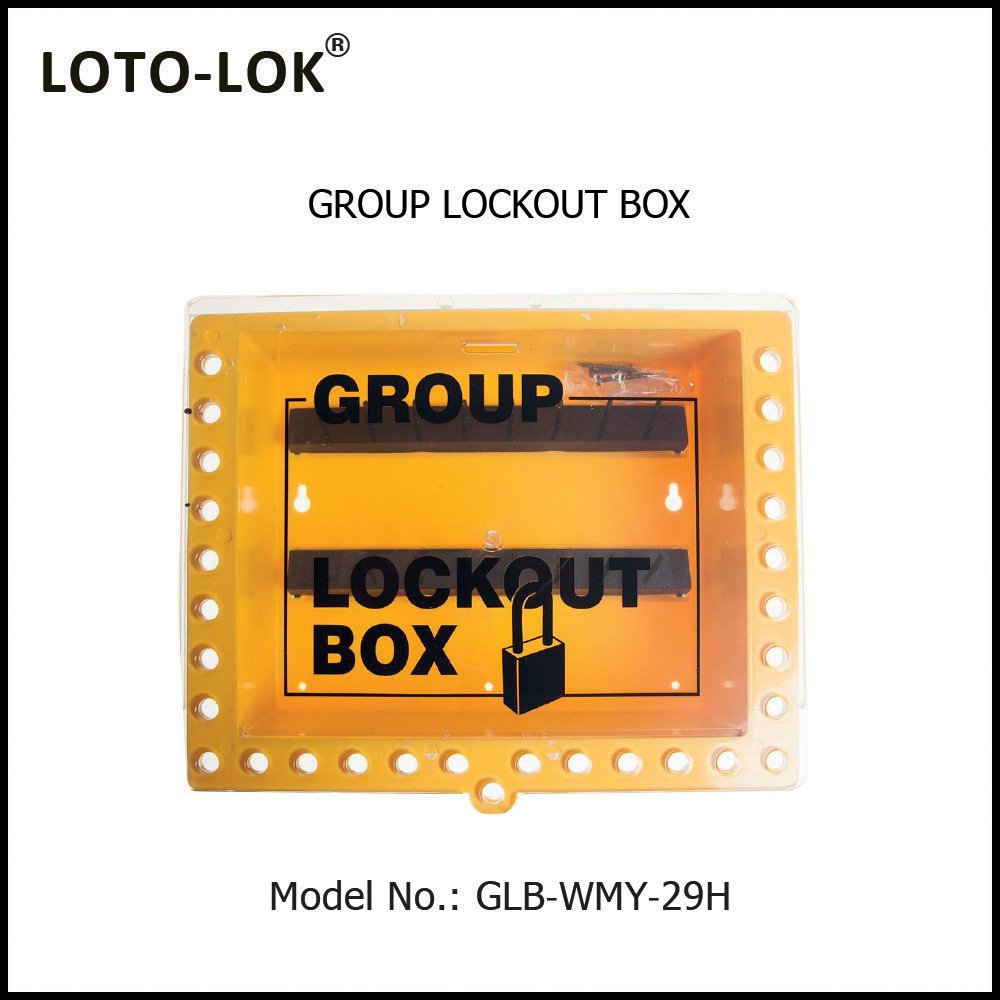 Yellow Group Locking Box (GLB‐WMY‐29H) 29 Padlocks