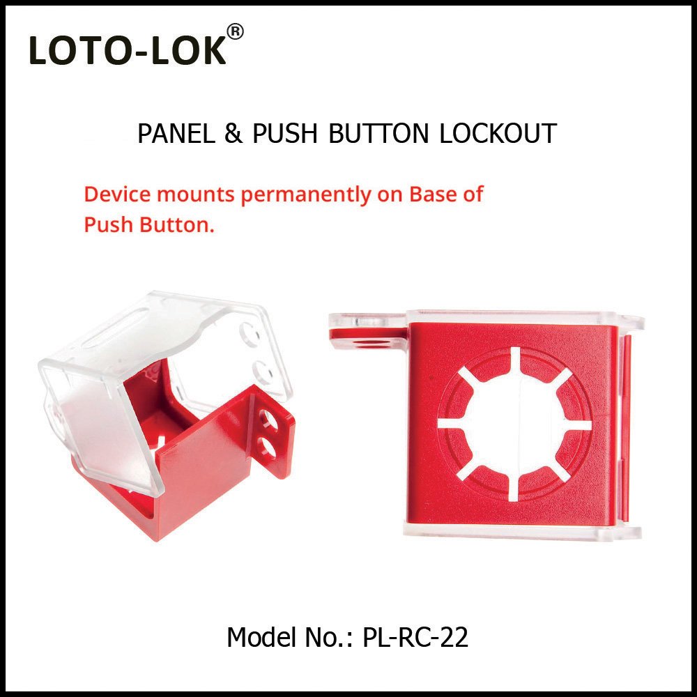 Red Push Button Lockout Device Loto Safety Products