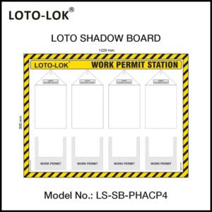 LOTO SHADOW BOARD, WORK PERMIT STATION, (Empty Board)