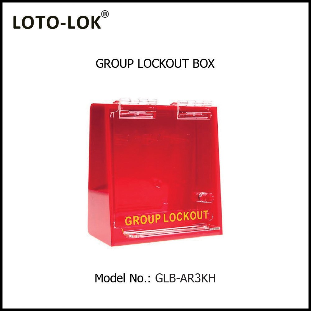 Acrylic Group Lockout Box with Hinged Door