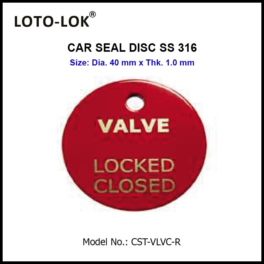 Valve locked Open/Close Disc Car Seals Loto Safety Products