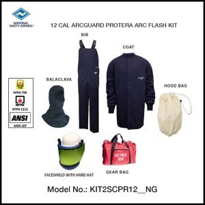 NSA (USA) ARCGUARD PROTERA ARC FLASH KIT (MEN), ARC RATING: 12 CAL/CM² , HRC 2