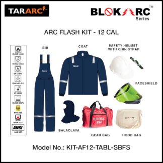 TARARC_BLOKARC_SERIES_ARC_FLASH_12_CAL_KIT_WITH_BIB_OVERALL_COAT_BALACLAVA_FS_HELMET_BAG