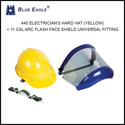 440_ELECTRICIAN_YELLOW_HELMET_WITH_CHIN_STRAP_11_CAL_ARC_FLASH_FACESHIELD