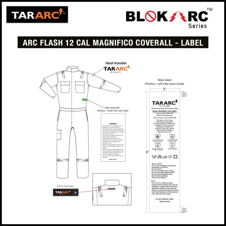 ARC FLASH MAGNIFICO COVERALL (MEN), ARC RATING 12 CAL/CM² , HRC 2 LOTO SAFETY PRODUCTS