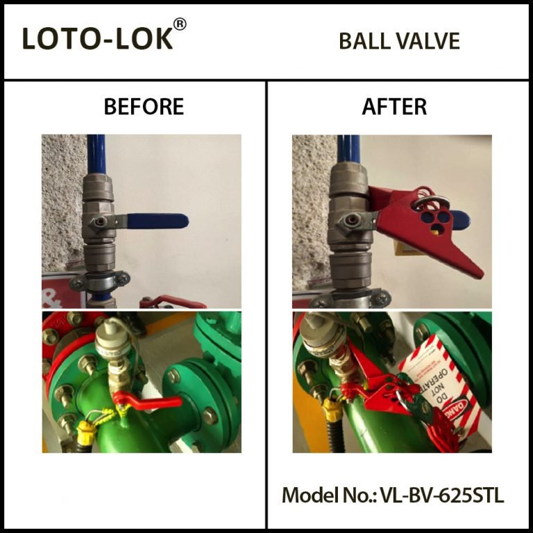 BALL VALVE LOCKOUT, STEEL LOTO SAFETY PRODUCTS