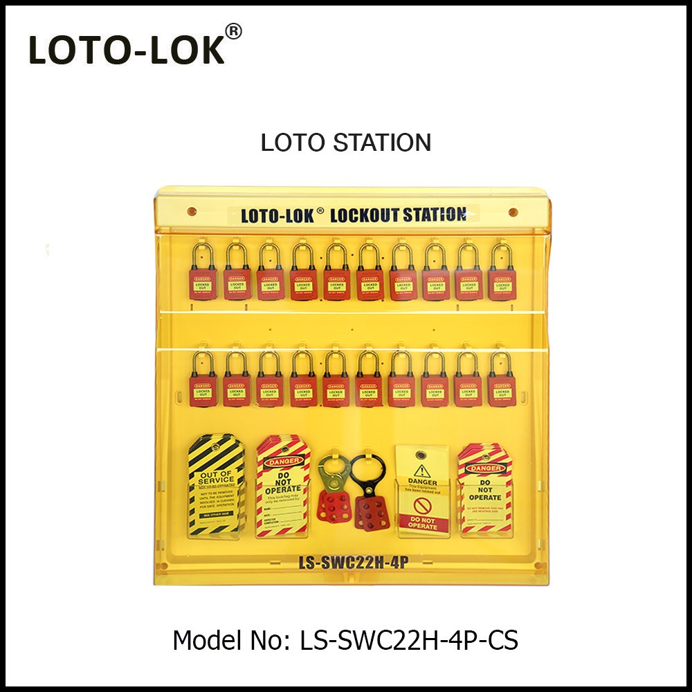 LOTO Lockout Station with Content 40 Padlocks Capacity